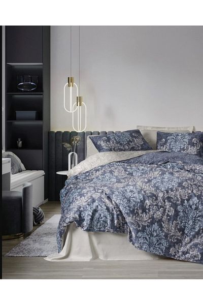 Cotton Box Satin Double Duvet Cover Set Owen Beige