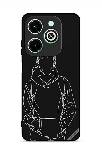 Covernex غطاء حماية لهاتف Infinix Hot 40i 4G، رسم لشخصية فتى جاكيت