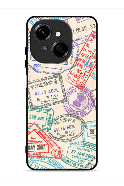 Covernex غطاء حماية لهاتف Tecno Spark Go 1 4G بنقشة طوابع السفر