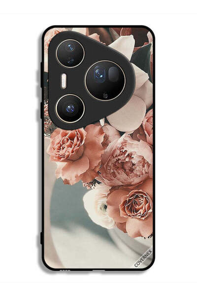 Covernex غطاء حماية فائق لهاتف هواوي بيورا 80، باقة من أزهار الخوخ الجميلة
