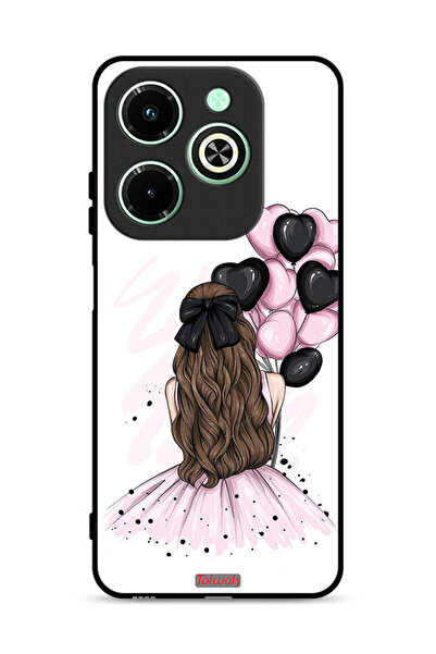 Tolwak غطاء حماية لهاتف Infinix Hot 40i 4G برسومات فتاة تحمل بالونات