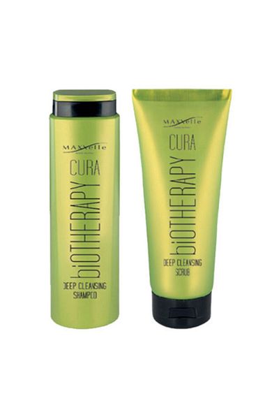 Maxxelle Promotional Set for Oily Hair and Dandruff - Deep Cleansing Scrub 200ml + Cura Shampoo 250m