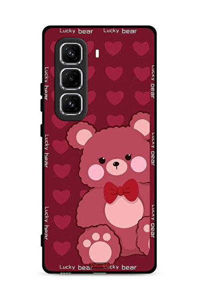 Tolwak غطاء حماية لهاتف Infinix Hot 50 Pro 4G بطبعة الدب المحظوظ