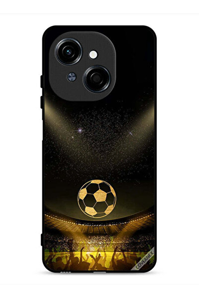 Covernex غطاء حماية لهاتف Tecno Spark Go 1S 4G، أسود، بخلفية فيلم كرة قدم كلا...