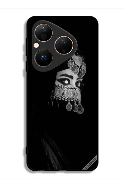 Covernex غطاء حماية لهاتف هواوي بيورا 80، عيون جميلة لفتاة ذات وجه مجوهرات