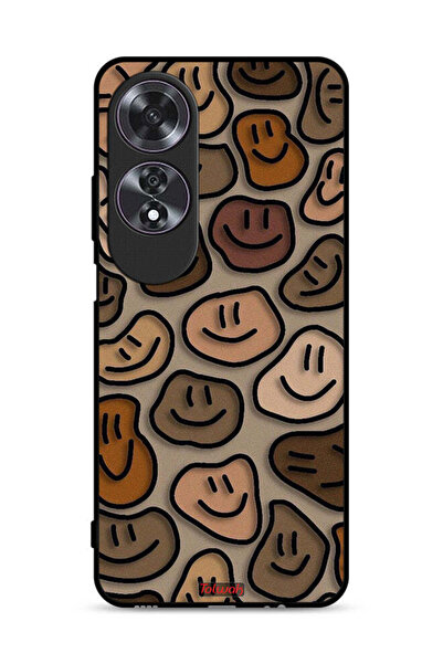 Tolwak Oppo A60 Protective Case Cover Smiley Faces Art