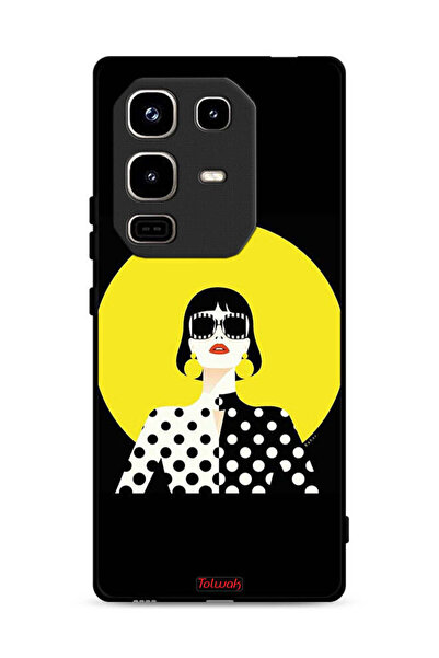 Tolwak غطاء حماية لهاتف Infinix Note 50 Pro 4G بتصميم فتاة أنيقة