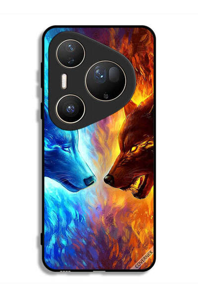 Covernex غطاء حماية فائق من هواوي بيورا 80 بتصميم ذئب الماء والنار