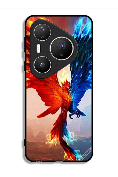 Covernex غطاء حماية هواوي بيورا 80 برو بلس بخلفية نسر النار والماء