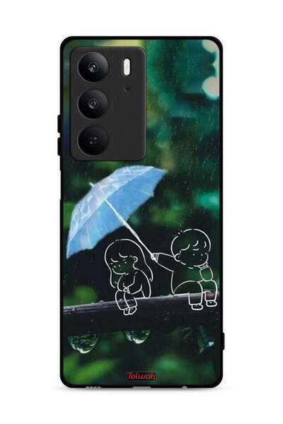 Tolwak غطاء حماية لهاتف Realme C75 4G برسومات زوجين من الفن التجريدي