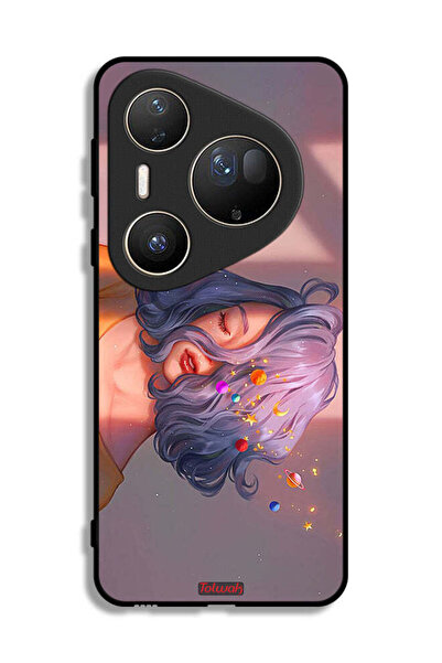 Tolwak Huawei Pura 80 Ultra Protective Case Cover Girl And Space Art
