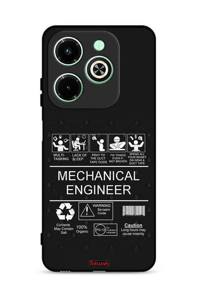 Tolwak غطاء حماية لهاتف Infinix Hot 40i 4G، ملصق مهندس ميكانيكي