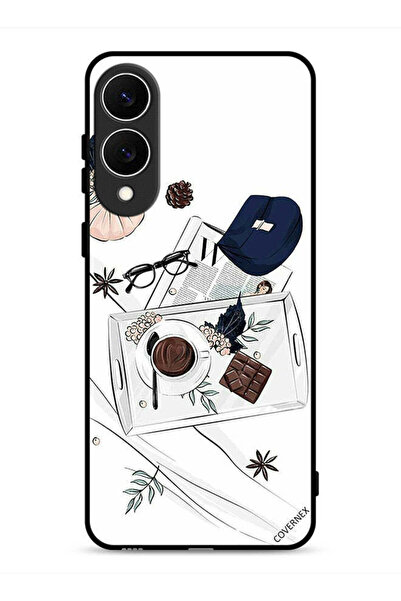 Covernex غطاء حماية لهاتف Samsung Galaxy S25 Edge بتصميم فن القهوة والشوكولاتة