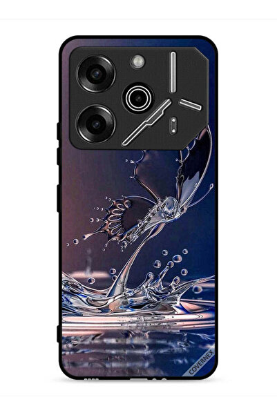 Covernex غطاء حماية لهاتف تكنو بوفا 6 برو 5G بطبعة قطرات الماء والفراشة