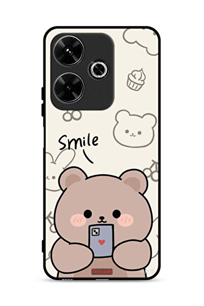 Tolwak غطاء حماية لهاتف شاومي ريدمي 13 4G برسومات الدب المبتسم