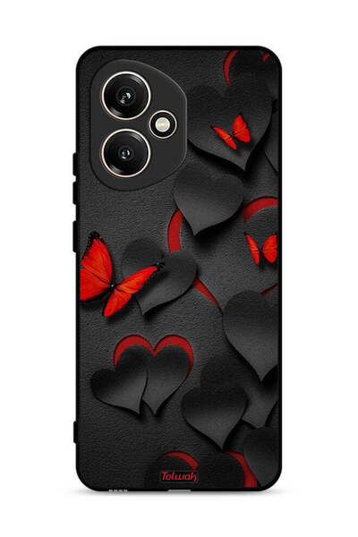 Tolwak غطاء حماية لهاتف Honor 400 بنقشة قلوب وفراشات