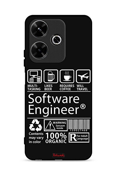 Tolwak غطاء حماية لهاتف Xiaomi Redmi 13 4G ملصق مهندس برمجيات