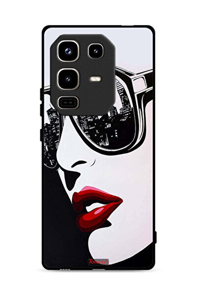 Tolwak غطاء حماية لهاتف Infinix Note 50 Pro 4G، وجه فتاة، فن تجريدي
