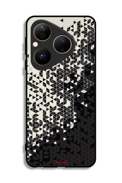 Tolwak غطاء حماية لهاتف هواوي بيورا 80 بنمط مثلث فني رقمي