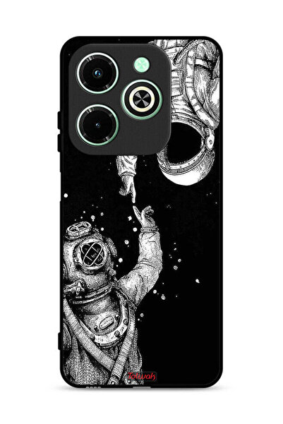 Tolwak غطاء حماية لهاتف Infinix Hot 40i 4G بطبعة رواد فضاء