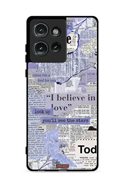 Tolwak غطاء حماية لهاتف موتورولا إيدج 50 - قطع من الصحف