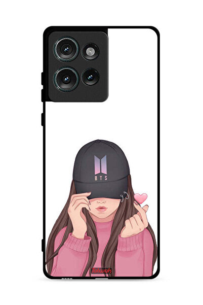 Tolwak غطاء حماية لهاتف موتورولا إيدج 50 - فتاة تلتقط صورة