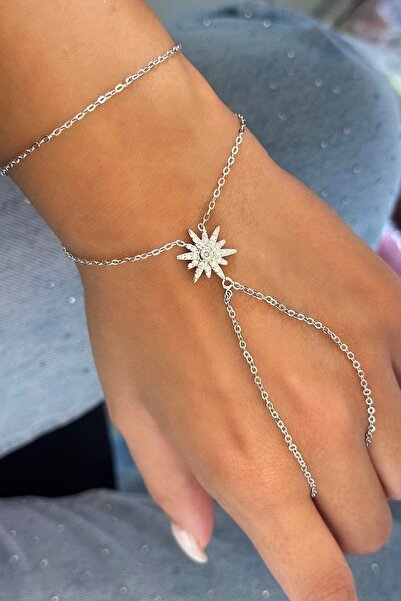 TAKIŞTIR Silver Color Star Figured Shahmeran