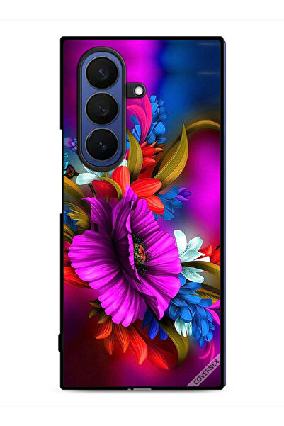 Covernex غطاء حماية لهاتف سامسونج جالاكسي زد فولد 7 - فن الزهور عالي الدقة