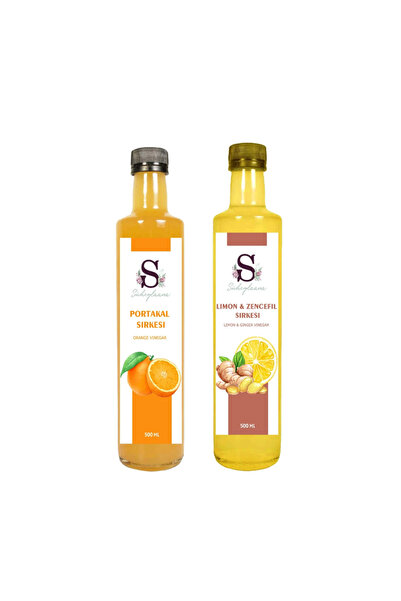 Süheylaana Doğal Portakal Sirkesi 500 ml ve Limon & Zencefil Sirkesi 500 ml
