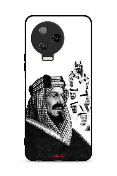 Tolwak غطاء حماية لهاتف إنفينيكس نوت 12 برو 4G، ملصق فني أبيض وأسود لملوك الم...