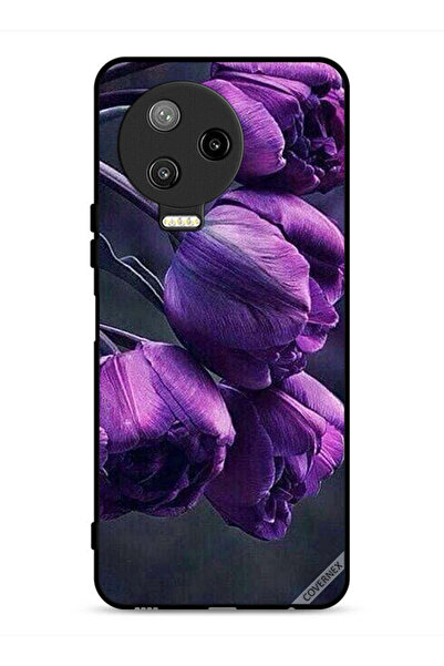 Covernex غطاء حماية لهاتف Infinix Note 12 Pro 4G بنقشة زهور داكنة