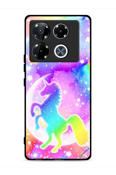 Covernex غطاء حماية لجهاز Infinix Note 40 Pro 5G بتصميم وحيد القرن بألوان قوس...