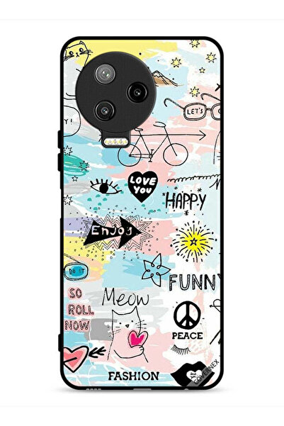 Covernex غطاء حماية لجهاز Infinix Note 12 Pro 4G بتصميم Doodle Meow Enjoy