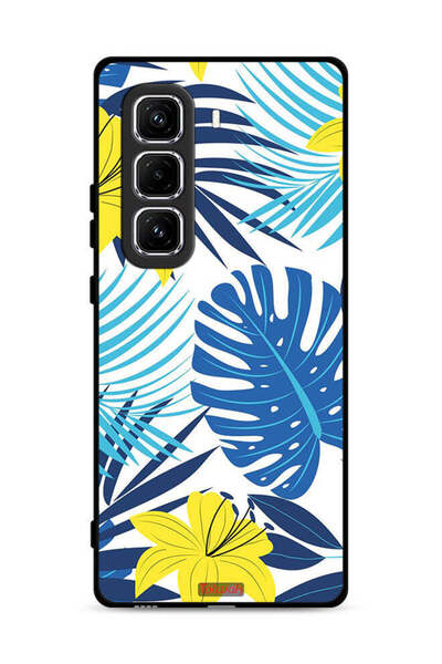 Tolwak غطاء حماية لهاتف Infinix Hot 50 Pro 4G برسومات ريش وزهور