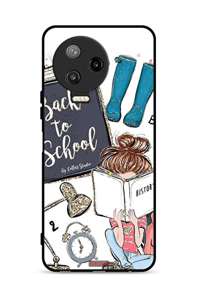 Tolwak غطاء حماية لهاتف Infinix Note 12 Pro 4G بطبعة فتاة مدرسية تقرأ التاريخ