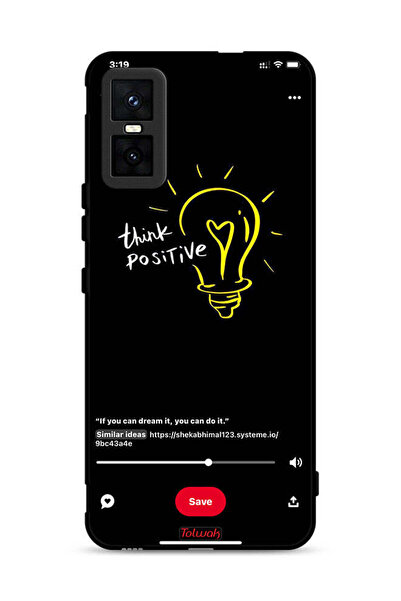 Tolwak غطاء حماية لهاتف Infinix GT 30 Pro - فكر بإيجابية