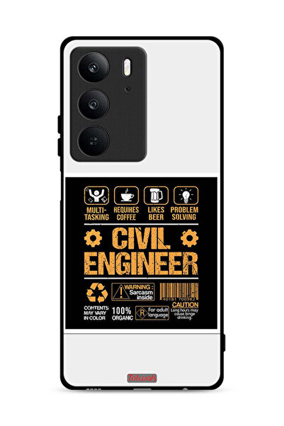 Tolwak غطاء حماية لهاتف Realme C75 4G، ملصق مهندس مدني