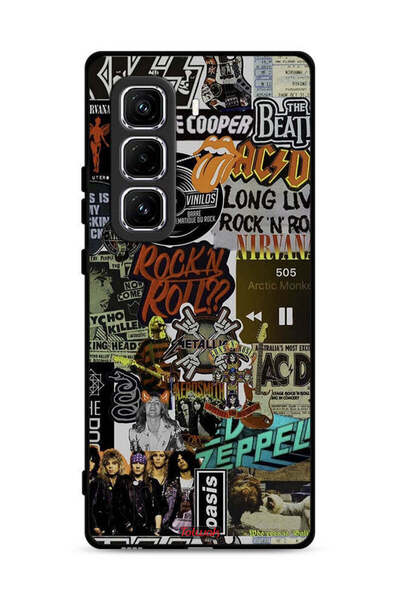 Tolwak غطاء حماية لهاتف Infinix Hot 50 Pro 4G، تحيا موسيقى الروك أند رول