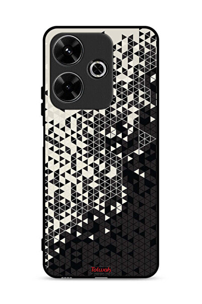 Tolwak غطاء حماية لهاتف شاومي ريدمي 13 4G بنمط مثلث فني رقمي