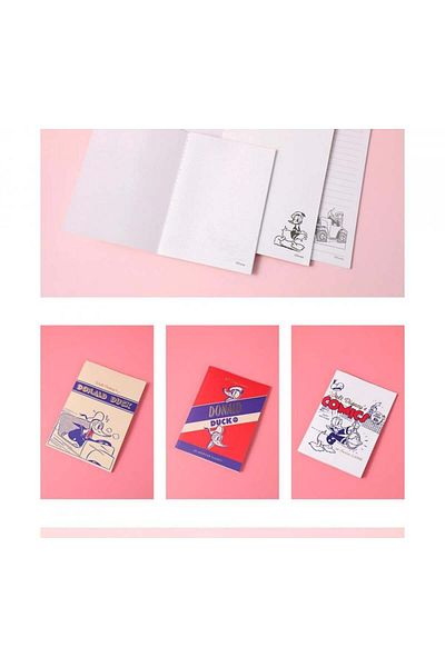 Miniso Donald Duck 24-Sheet Embroidered Notebook (3 Pieces)