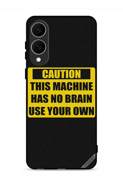 Covernex غطاء حماية لهاتف Samsung Galaxy S25 Edge تحذير: هذا الجهاز لا يحتوي على دماغ استخدمه بنفسك