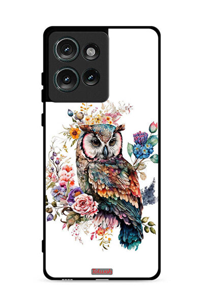 Tolwak غطاء حماية لهاتف موتورولا إيدج 50 بتصميم بومة فنية تجريدية