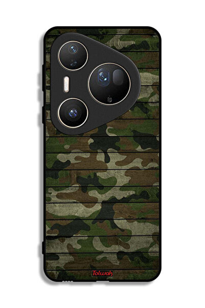 Tolwak غطاء حماية لهاتف هواوي بيورا 80 ألترا بنمط خشبي مموه