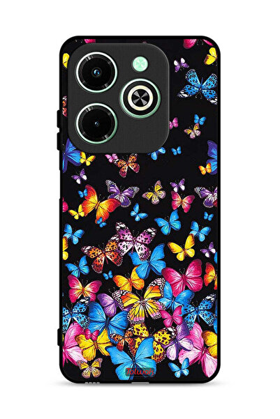 Tolwak غطاء حماية لهاتف Infinix Hot 40i 4G بنقشة فراشات ملونة