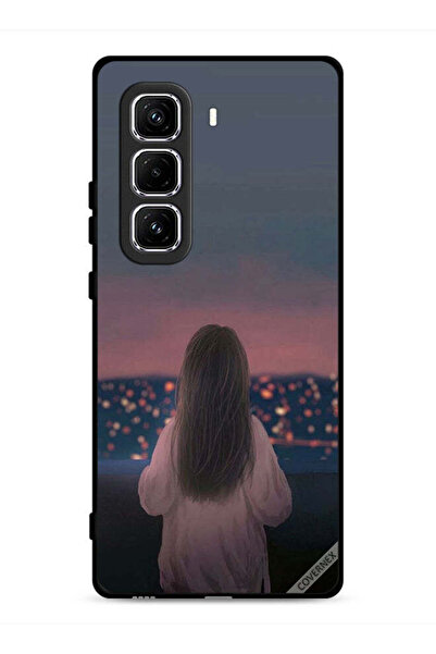 Covernex غطاء حماية لهاتف Infinix Hot 50 Pro 4G بنقشة فتاة واقفة