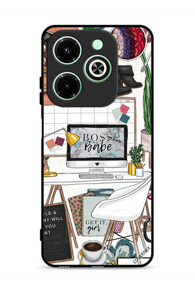 Covernex غطاء حماية لهاتف Infinix Hot 40i 4G بطبعة Boss Babe Art Clip