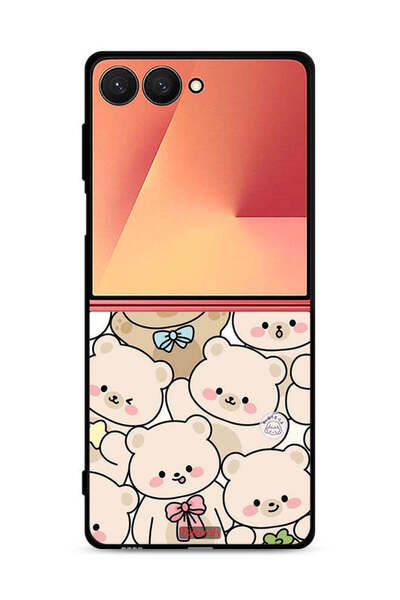 Tolwak غطاء حماية لهاتف Samsung Galaxy Z Flip7 بنقشة الدببة