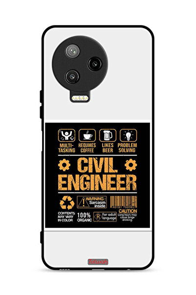 Tolwak غطاء حماية لهاتف Infinix Note 12 Pro 4G، ملصق مهندس مدني