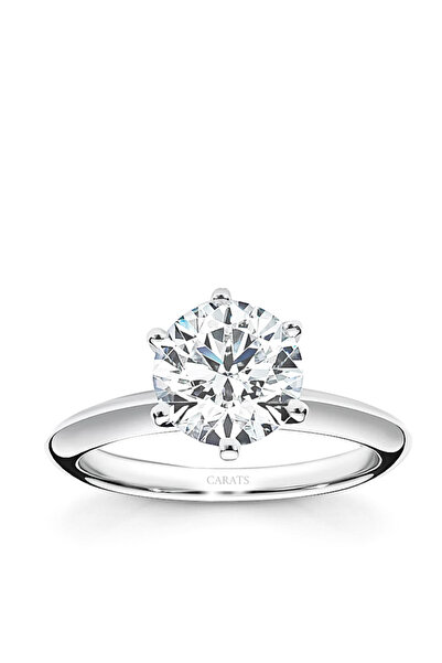CARATS LAB GROWN DIAMOND Carats Pırlanta 2.10 Karat Yuvarlak Kesim E Renk VS1...