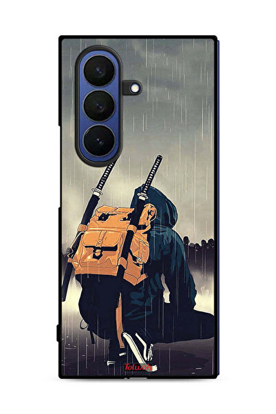 Tolwak غطاء حماية لهاتف Samsung Galaxy Z Fold7 بتصميم سيف ساموراي الرقمي